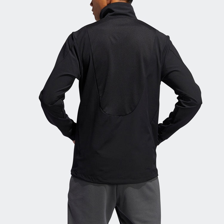 adidas Cool Touch Jkt Training Sports Stripe Stand Collar Logo Jacket Black GE3424