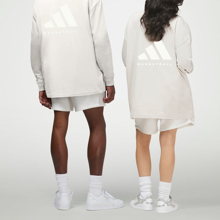 adidas Basketball Long Sleeve Tee 'Beige' IJ5555