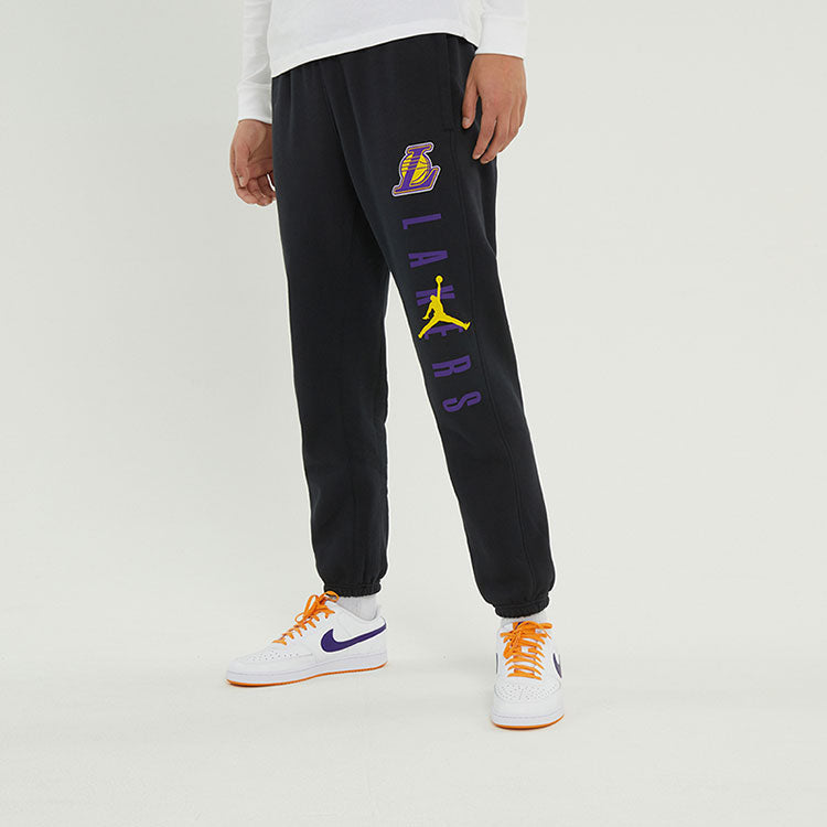 Air Jordan NBA Courtside Statement Edition Los Angeles Lakers Bundle Feet Sports Long Pants Black DB1774-010