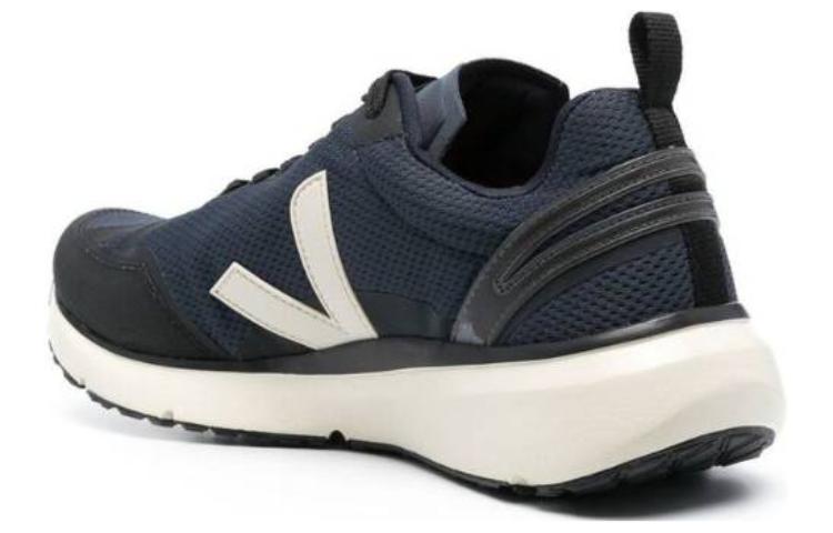 VEJA Logo Patch Panelled Low-Top Sneakers 'Navy White' CL0102472