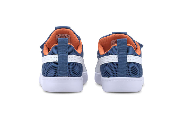 (PS) PUMA Courtflex V2 Leisure Board Shoes Blue/Orange 371758-01