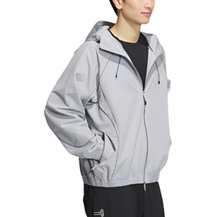 adidas FUSTL WOVEN logo Jacket Asia Sizing 'Grey' JI8736