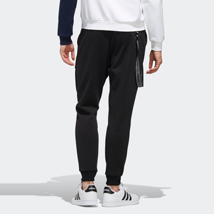 adidas neo M UT TP 1 Knit Bundle Feet Fleece Lined Sports Long Pants Black EI4345