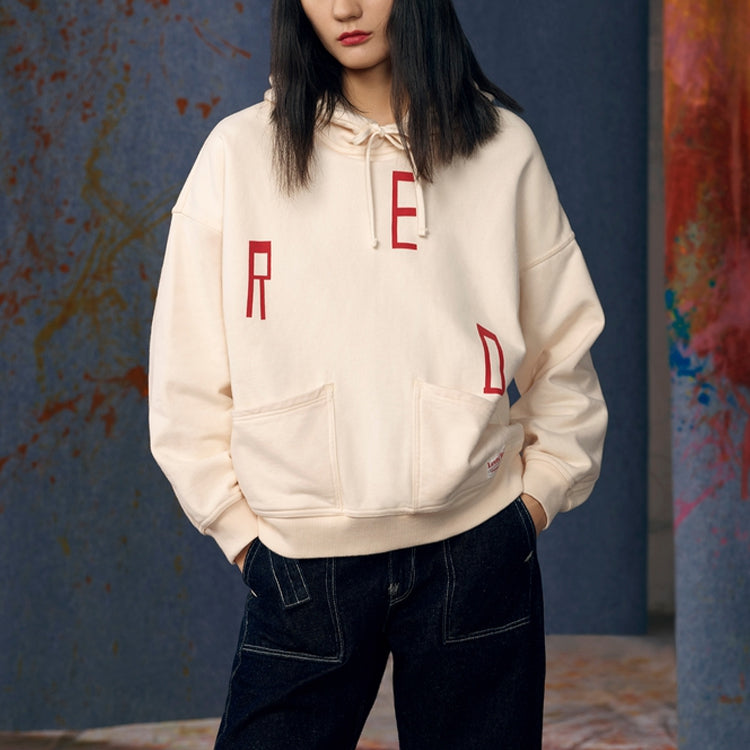 (WMNS) Levi's Printing Hoodie 'Creamy White' A0158-0000