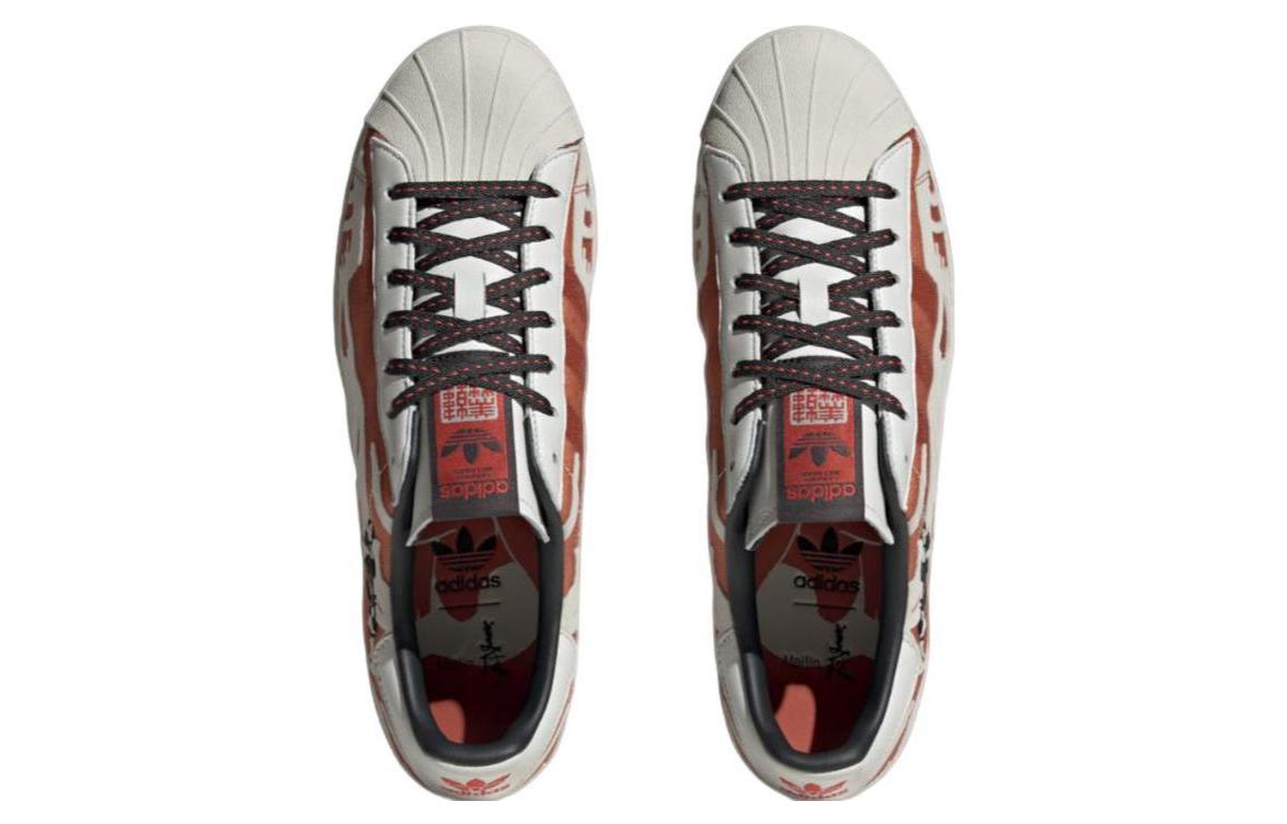 adidas originals Superstar 80s x Han Meilin 'White Red' ID4378
