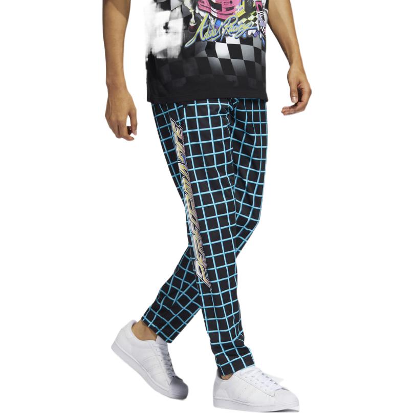 adidas originals Plaid Logo Printing Sports Pants/Trousers/Joggers Black HG6510