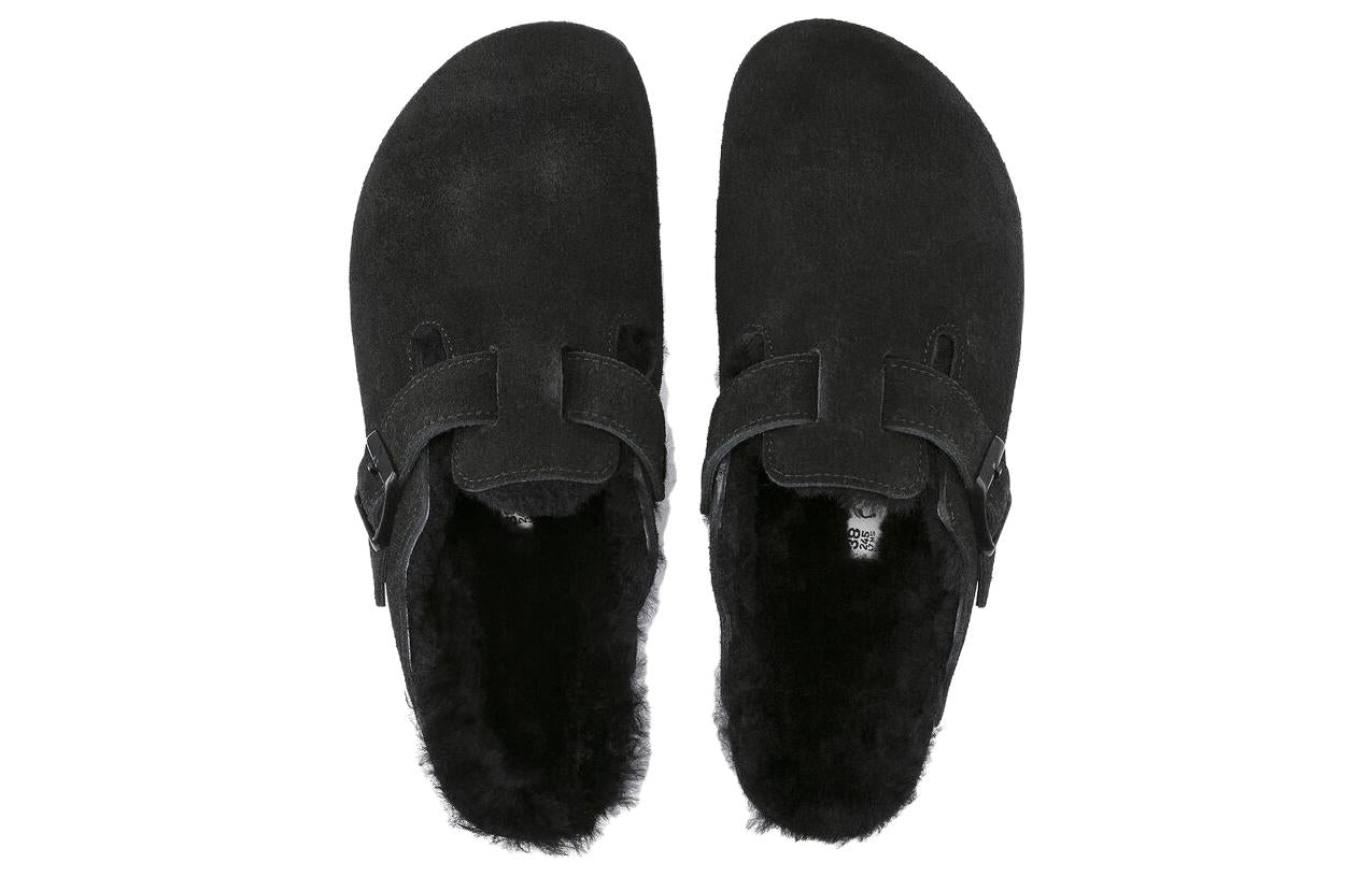Birkenstock Boston Shearling Narrow 'Suede Black' 0259883