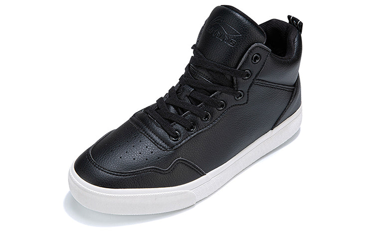 Li-Ning Classic Skateboarding Shoes Mid 'Black White' AGCP263-1