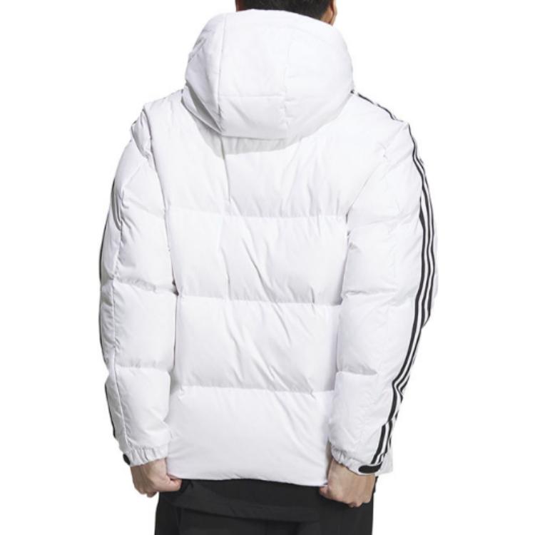 adidas 3-Stripes Puff Down Jackets 'White Black' IT8731