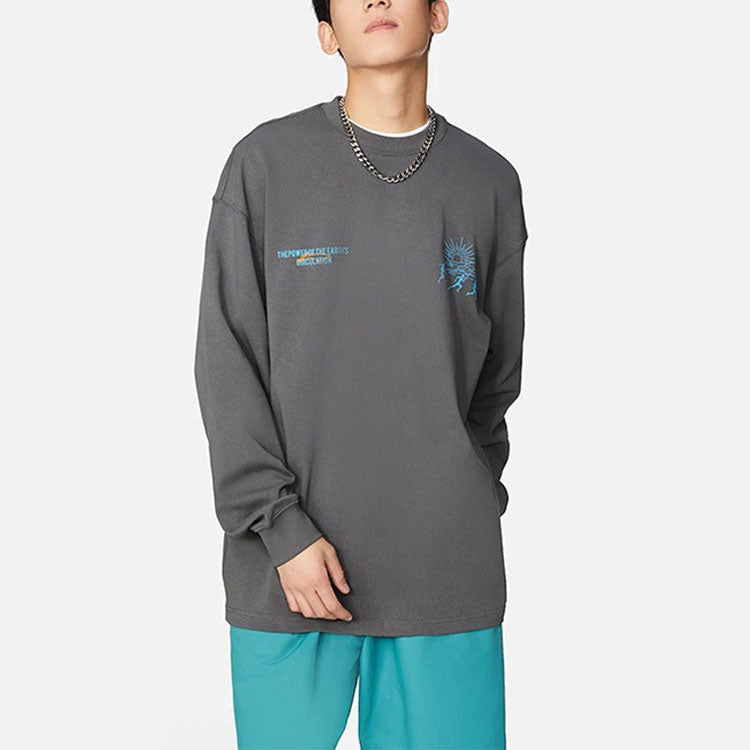 Li-Ning Power And Nature Graphic Sweatshirt 'Shadow Grey' AHSRB97-2