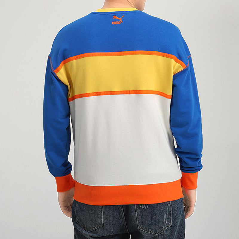 PUMA Casual Round Neck Sports Gray Yellow Blue 530710-05