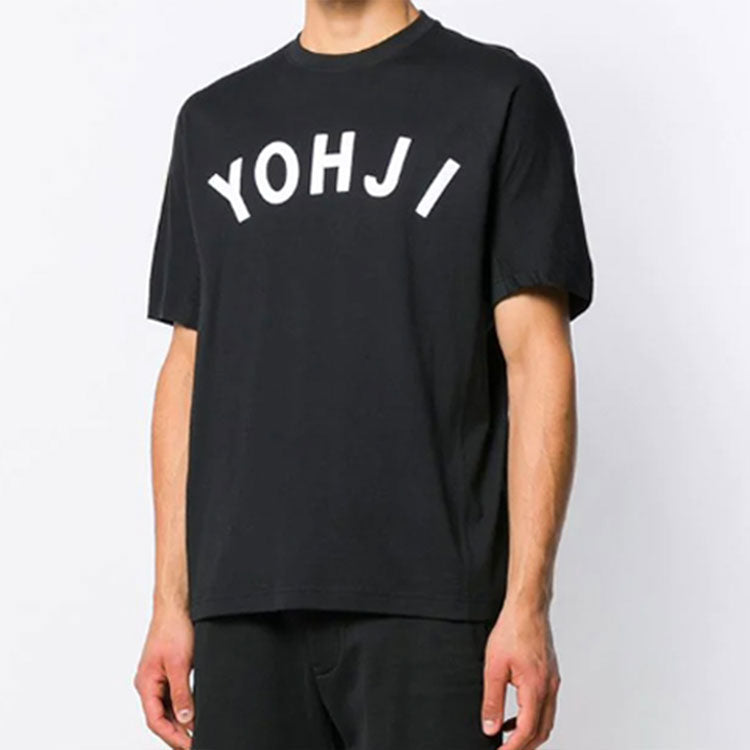 Y-3 U YOHJI LETTERS SS TEE Alphabet Printing Short Sleeve Unisex Black FJ0327