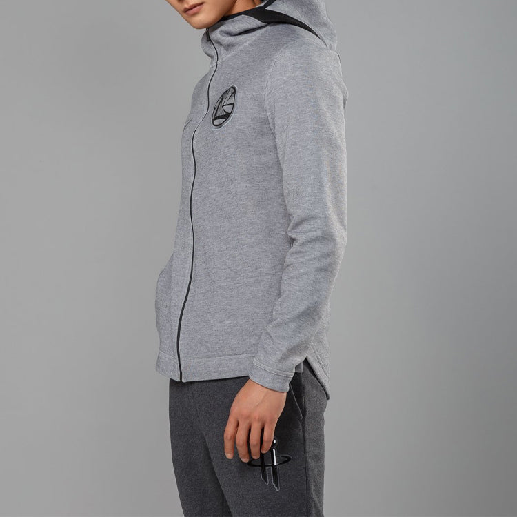 Nike Warriors Showtime Sports Logo Casual Jacket Cardigan Gray 911116-021