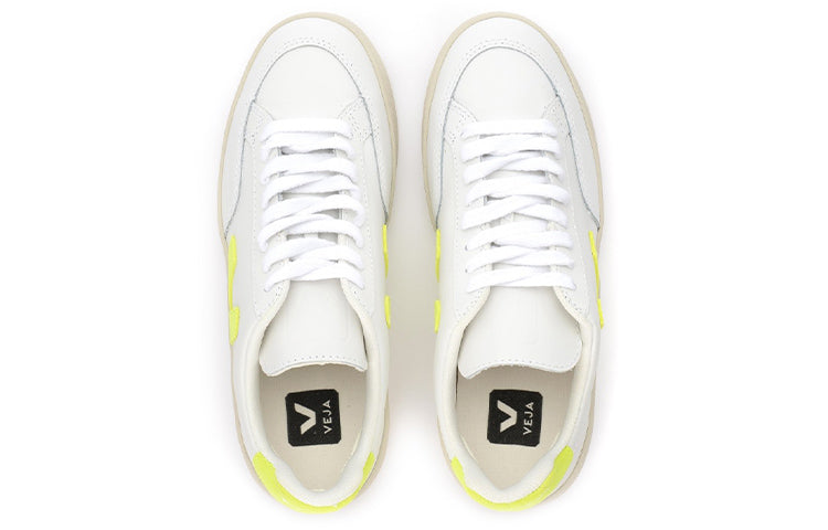 Veja V-12 Leather 'Extra White Neon Green' XD022649