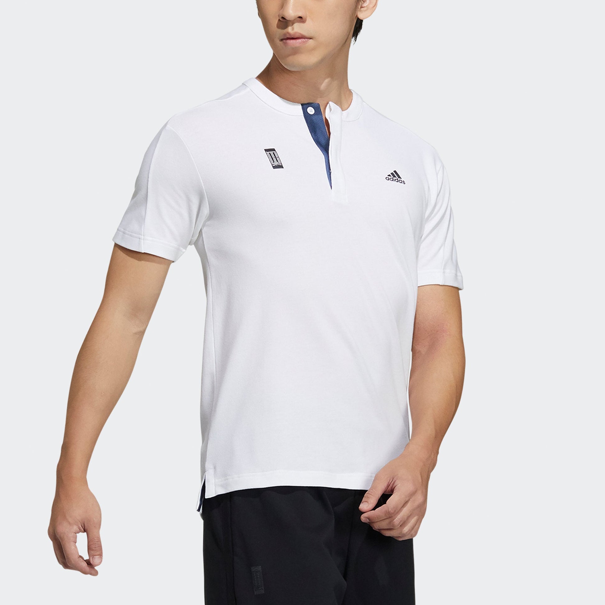 adidas Wj T Henly Sports Casual Short Sleeve White GP1827