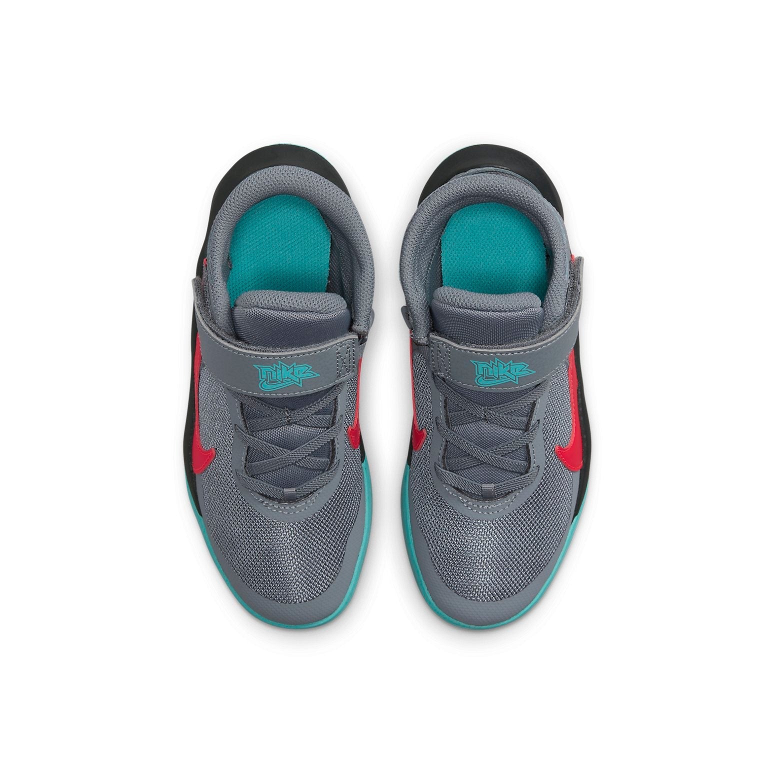 (PS) Nike Team Hustle D10 FlyEase 'Grey Teal Siren Red' DD7302-008