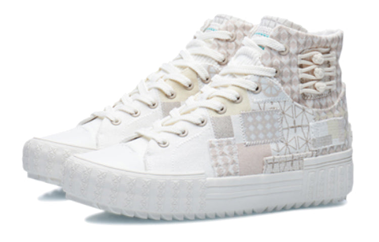 Li-Ning CF WuXing Canvas Hi Shoes 'White Grey' AGCR490-3