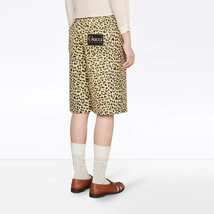 Gucci Neutral Leopard Jacquard Shorts 'Beige Black' 630717-ZAEAL-2068