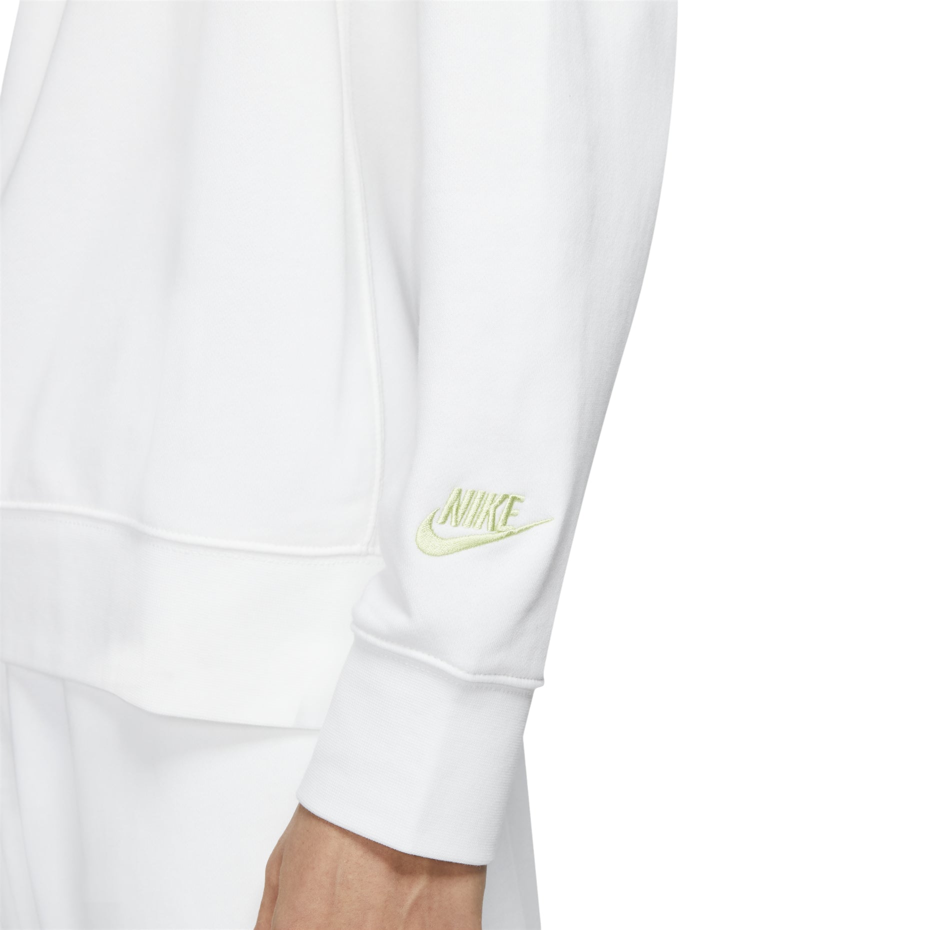 Men's Nike Contrasting Colors Logo Casual Sports Round Neck Embroidered Pullover White DJ6915-100
