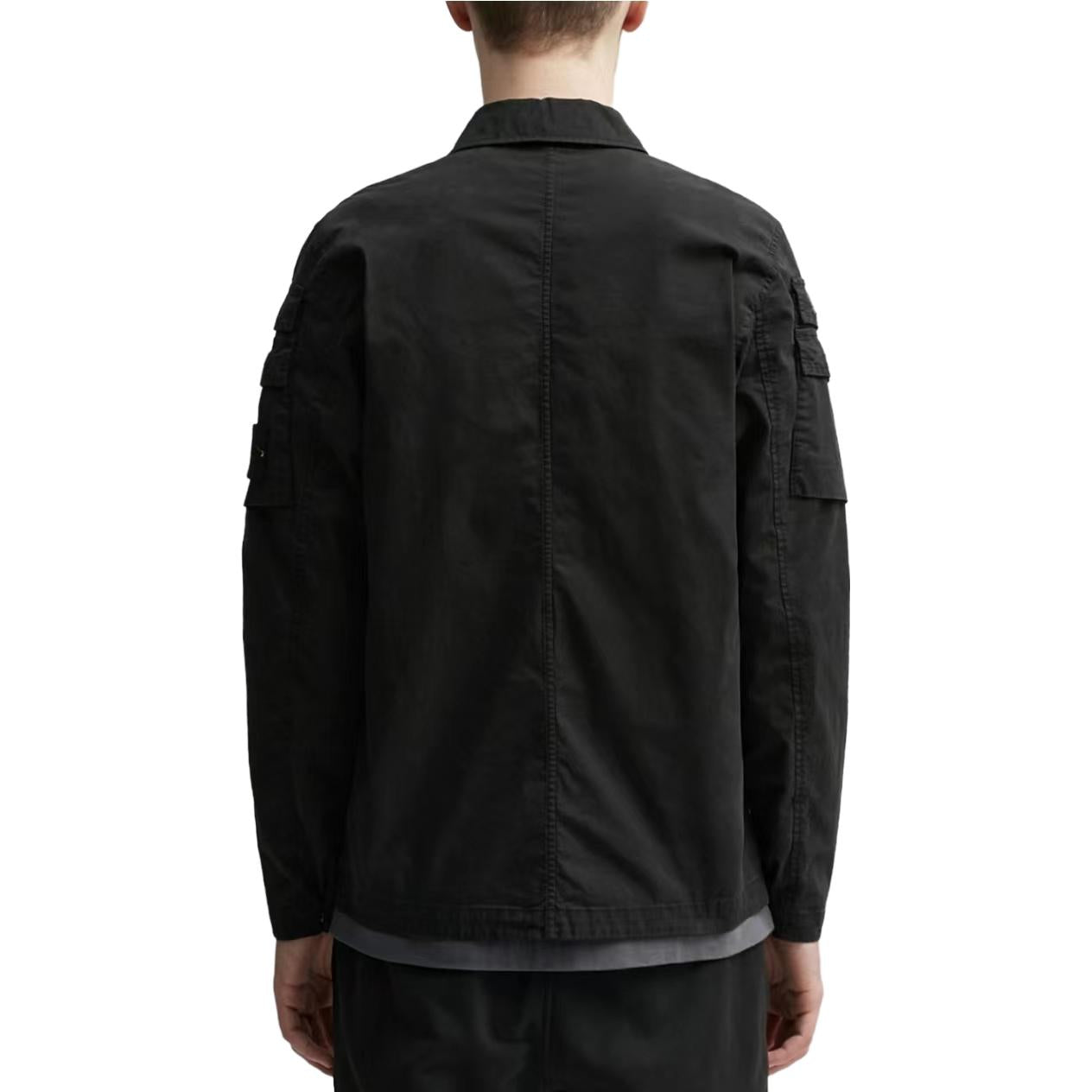 STONE ISLAND Stretch Overshirt 'Black' 791510610-V0029