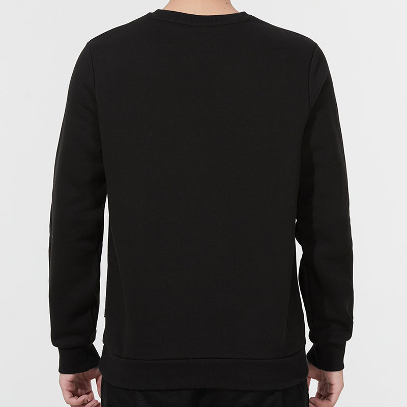 PUMA Casual Sports Fleece Lined Round Neck Knit Black 846376-01