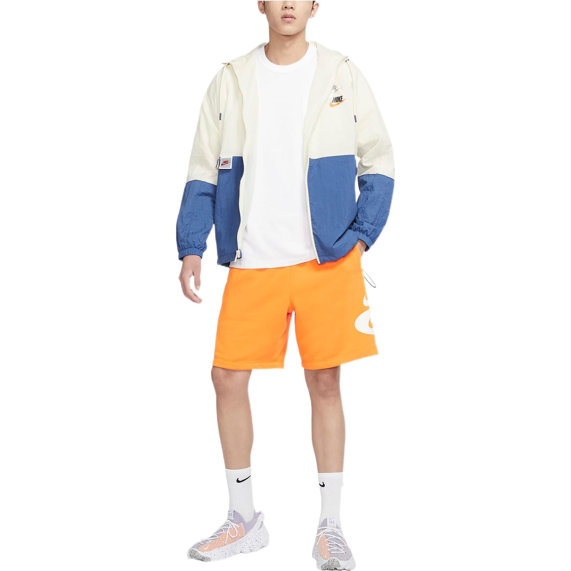 Nike Sportswear Contrasting Colors Logo Loose Lacing Casual Shorts Yellow DM5488-886