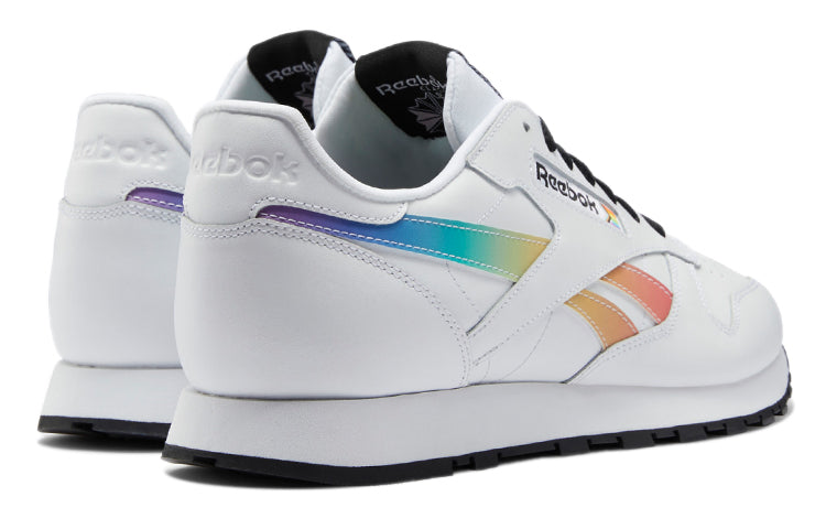 Reebok Classic Leather Pride Cozy Breathable Casual Shoes/Sneakers Unisex White Orange GW0263