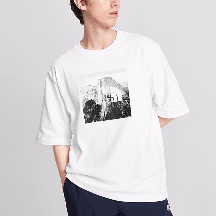 THE NORTH FACE Big Size Print Short Sleeve White 499V-FN4