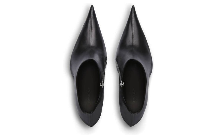 (WMNS) Balenciaga Witch 110mm Booties 'Black Sheepskin' 747603WBCW01000