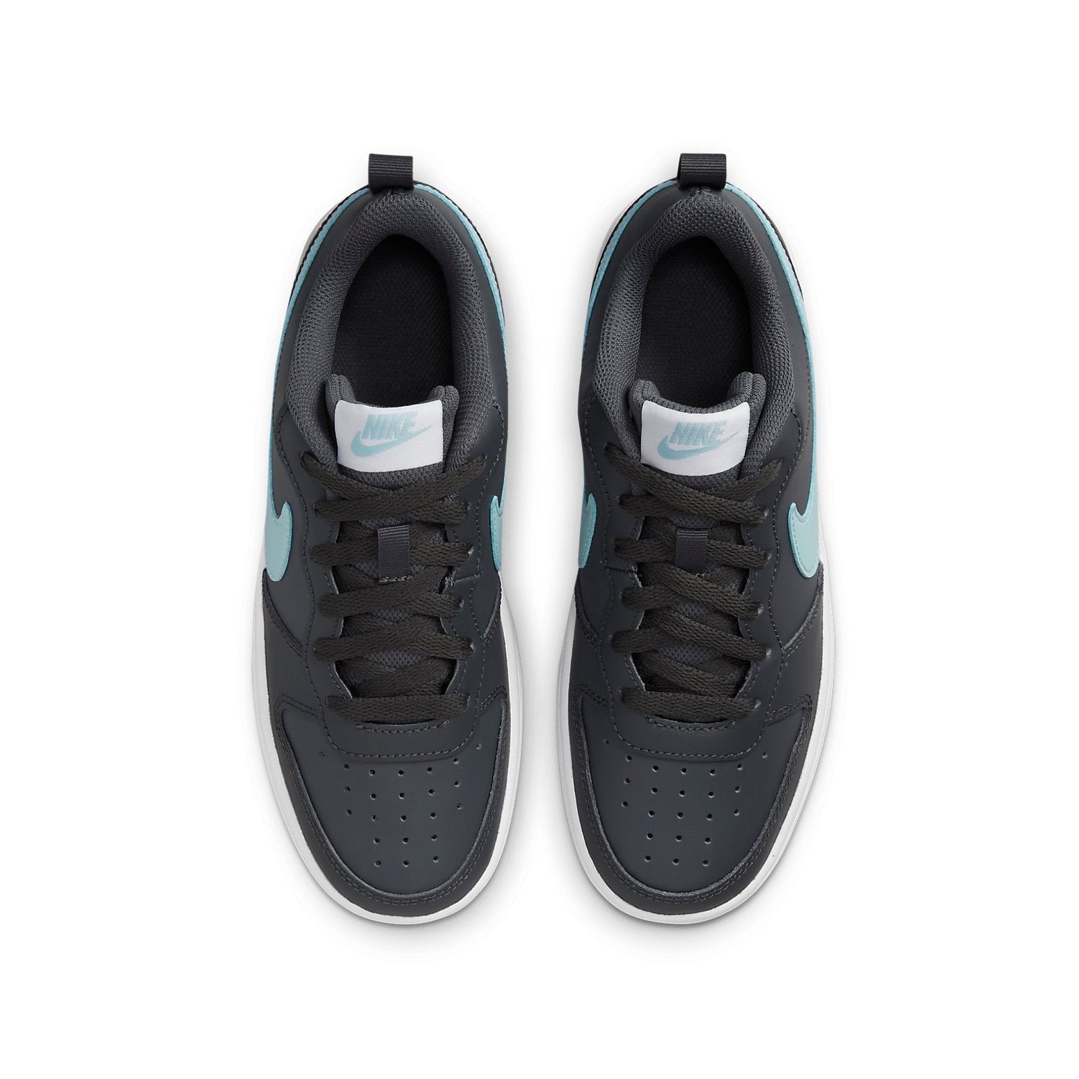 (GS) Nike Court Borough Low 2 'Iron Grey Ocean Bliss' BQ5448-018