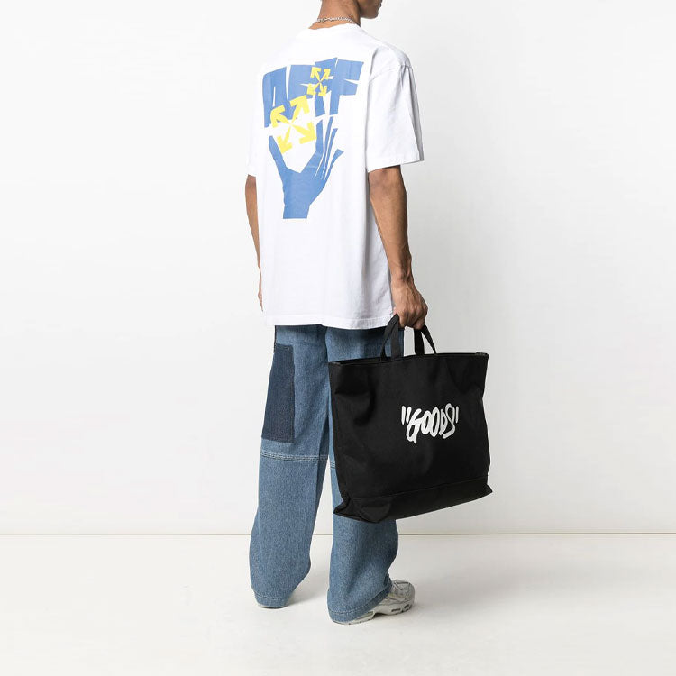 Off-White SS21 Logo Printing Pullover Short Sleeve Loose Fit White OMAA038R21JER0040140