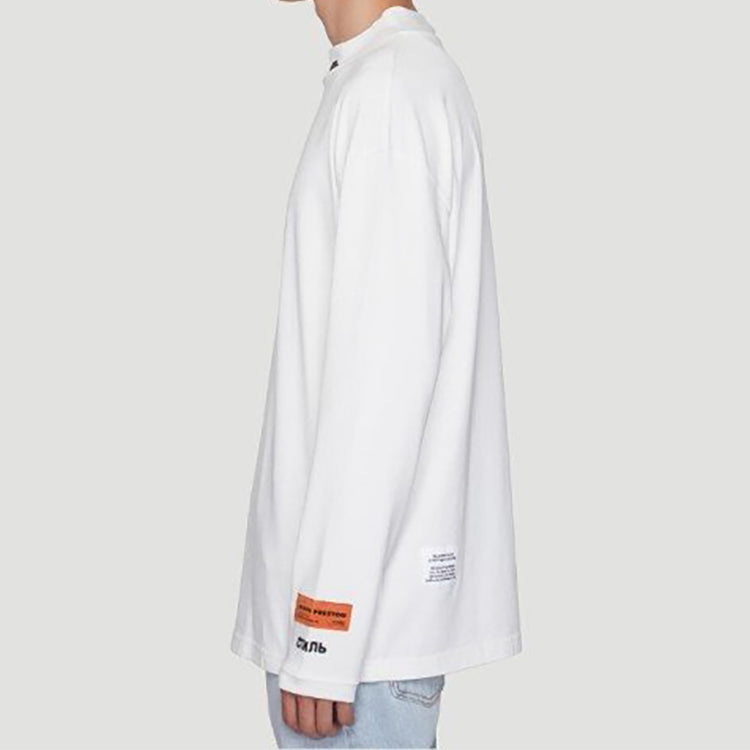 Men's HERON PRESTON High Collar Long Sleeves White HMAB010S209130110110