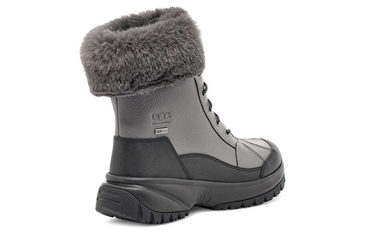 (WMNS) UGG Yose Fluff Snow Boots Dark Grey 1112328-DGRY