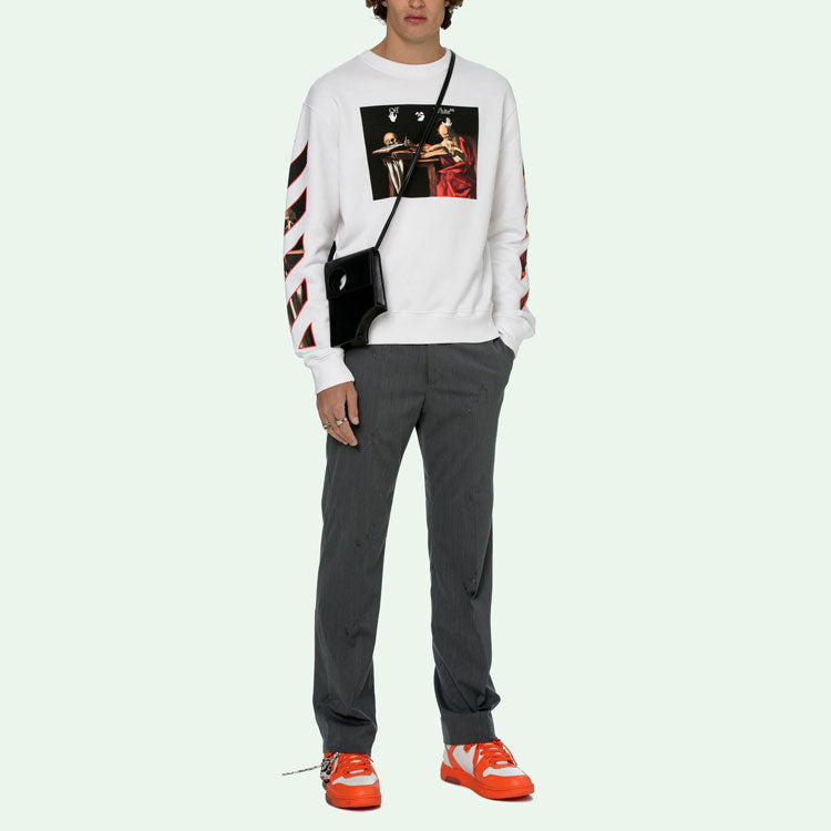 Off-White SS21 Round Neck Pullover Sports White OMBA025R21FLE0050125