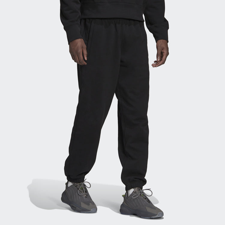 Men's adidas originals Solid Color Pants Waist Bundle Feet Sports Pants/Trousers/Joggers Black HJ9975