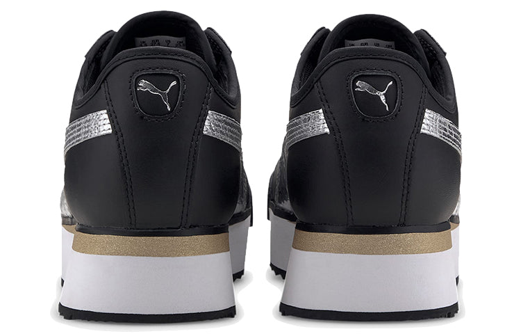 (WMNS) PUMA Roma Amor Metallic 'Black Metallic Silver' 371702-02