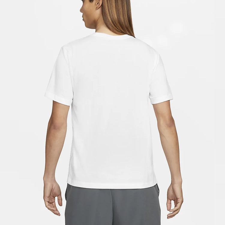 Men's Nike Logo Printing Training Short Sleeve White T-Shirt DM5670-100