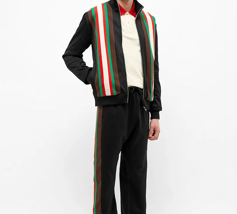 Gucci Vintage Plain Knit Zip-Up Jacket For Men Black 615731-XJCFQ-1060