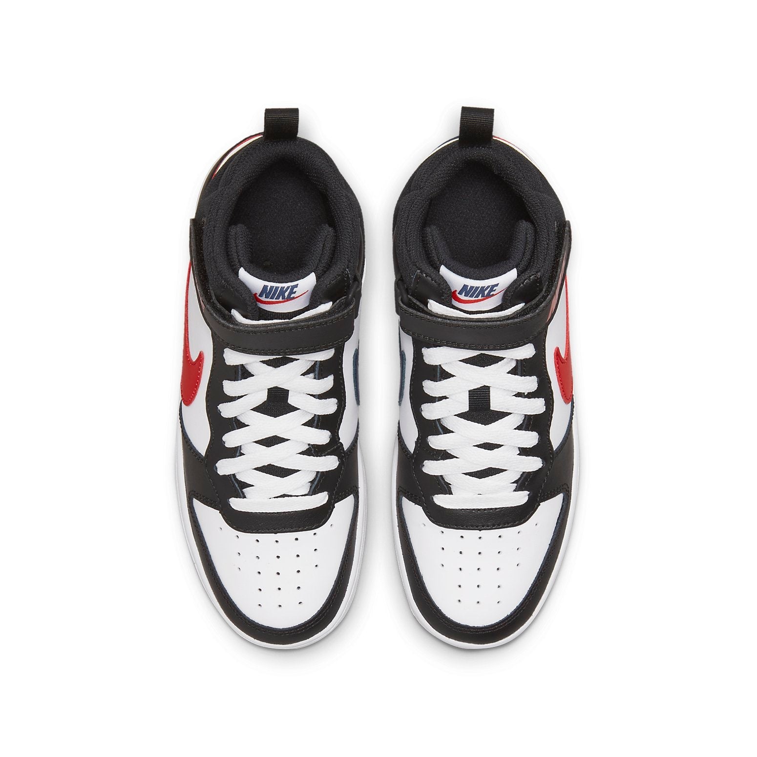 (GS) Nike Court Borough Mid 2 'White Black University Red' DO5889-161