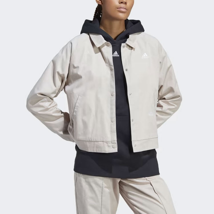 (WMNS) adidas Track Top with Healing Crystals Inspired Graphics 'Grey' IC5713