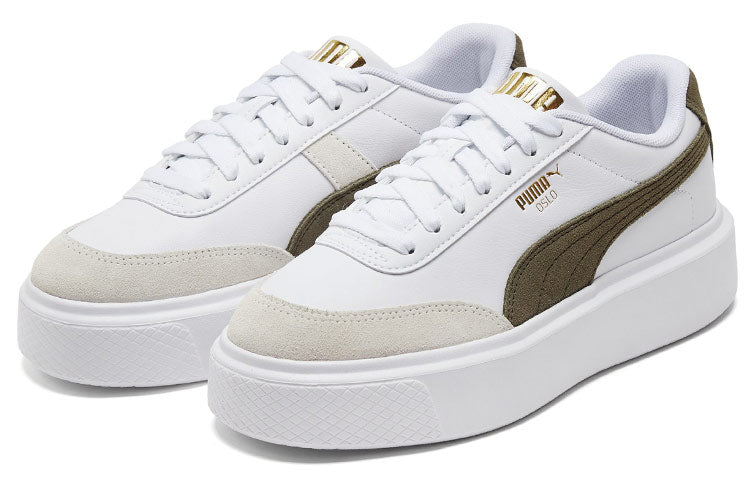 (WMNS) PUMA Oslo Maya Archive Sneakers White/Green 375057-03