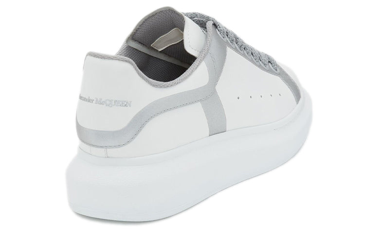 (WMNS) Alexander McQueen Oversized Sneakers 'White Silver' 657559WIA4H9071