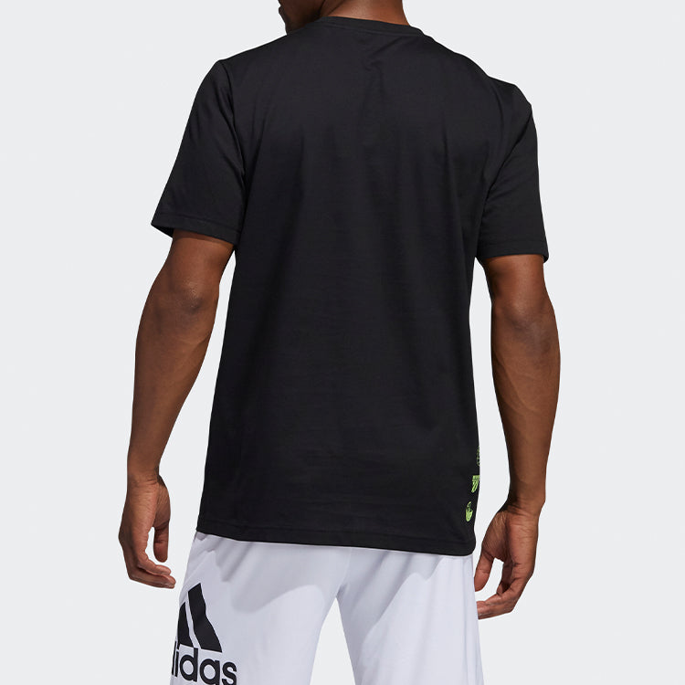 adidas Dame Social Basketball Sports Short Sleeve Black GI8892