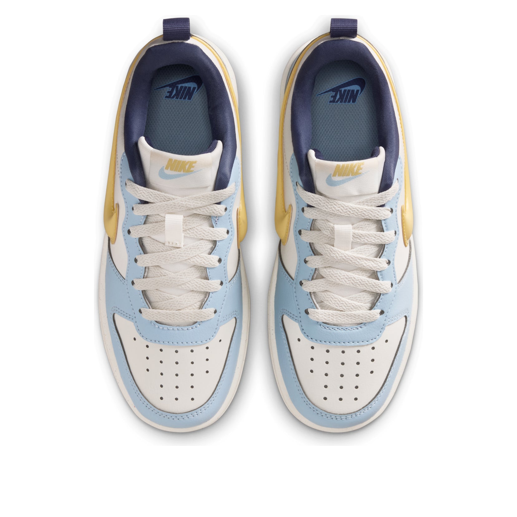 (GS) Nike Court Borough Low Recraft 'Sail Soft Yellow Celestine Blue' IM6698-171