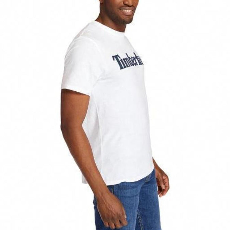 Men's Timberland Logo Printing Short Sleeve White A1NAIH79