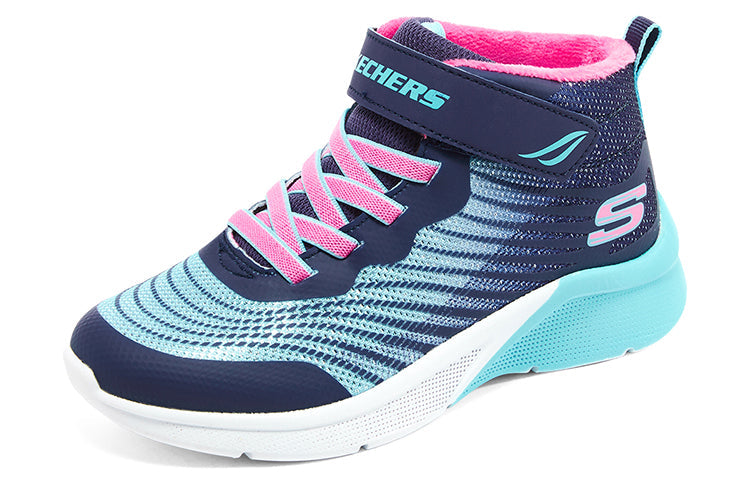 (GS) Skechers Girls Microspec Rejoice Racer 'Navy Light Blue Pink' 303070L-NVMT