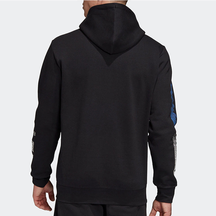 adidas logo Printing Casual hooded Sports Black GI6396