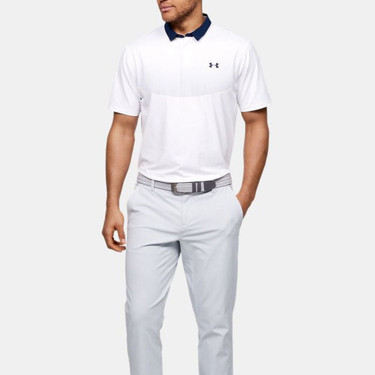 Under Armour Iso-Chill Graphic Polo Shirt 'White Black' 1350980-100