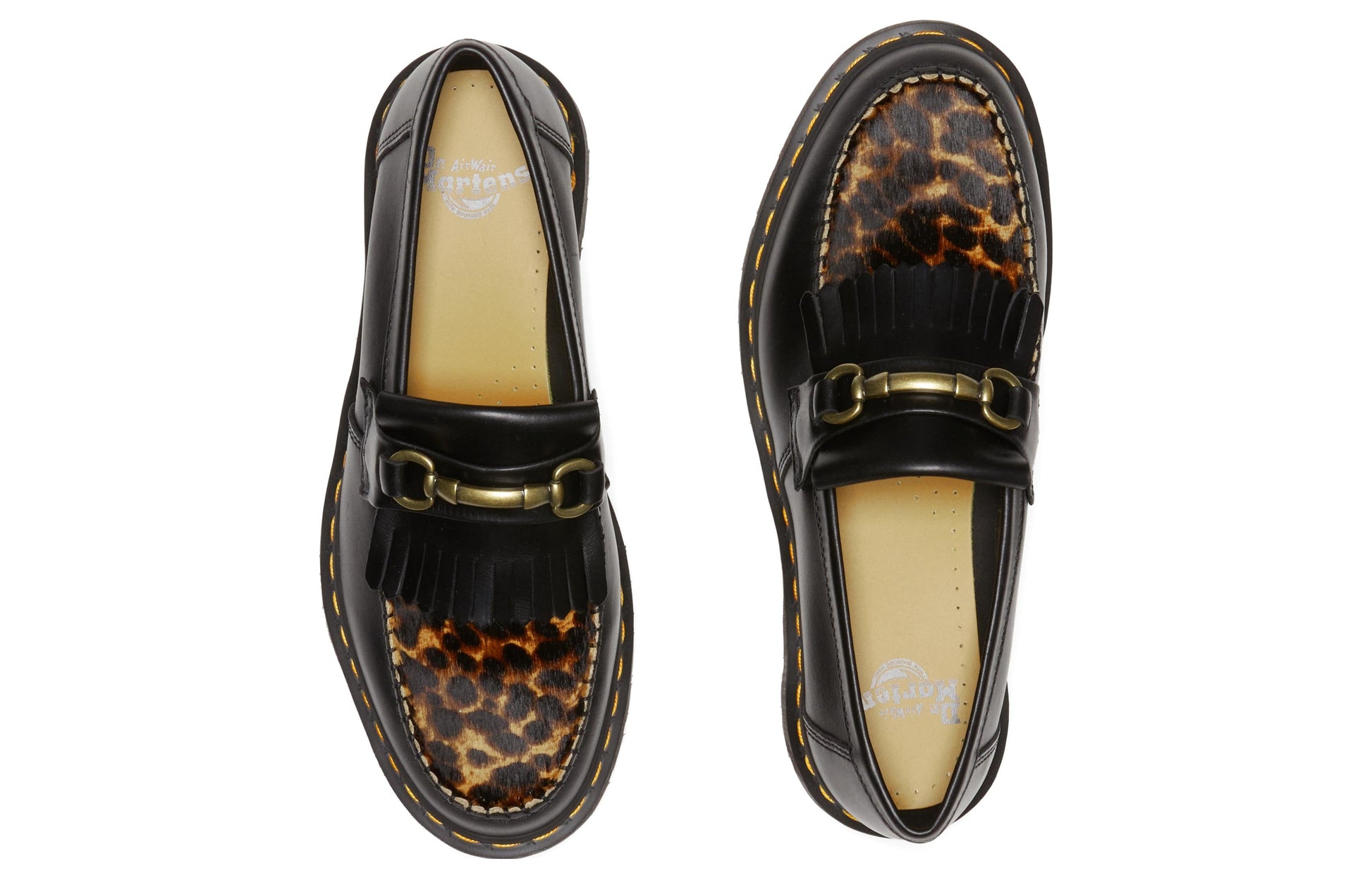 Dr. Martens Adrian Snaffle Hair On Loafers 'Black Leopard' 27730001