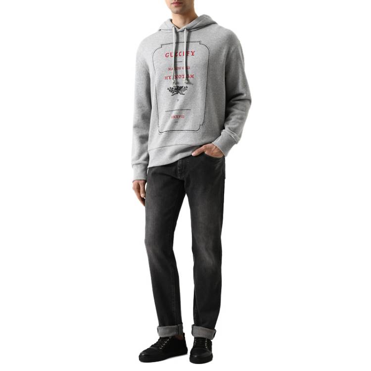 Gucci Hypnotism Graphic Hooded Sweatshirt 'Grey' 475374-X3N44-1672